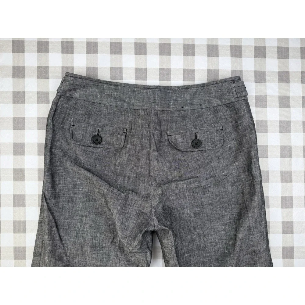 Linen Cotton Career Pants Banana Republic Jackson Fit Gray Size 8
